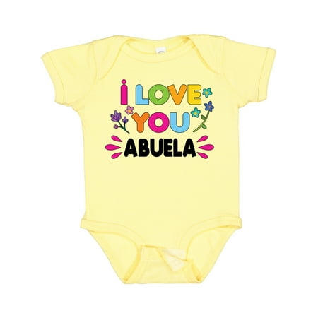 

Inktastic I Love You Abuela with Flowers Gift Baby Girl Bodysuit