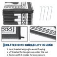 thumbnail image 3 of 10x14 Ft Outdoor Rug Waterproof, Portable Reversible Plastic Straw Patio Rug, Easy Clean & Quick Dry Camping Carpet for Backyard Picnic Beach, Grey, 3 of 8