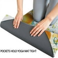 thumbnail image 3 of Yellow Lemon Flowers White Pattern Hot Yoga Mat Towel Non Slip for Hot Yoga - Quick-Drying Yoga Mat Cover with 4 Corner Pockets with Travel Bag - Hot Yoga Towel Non Slip 74"x26", 3 of 6