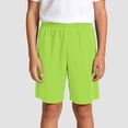 thumbnail image 2 of Nwiuh Toddler to Youth Athletic Shorts for Boys and Girls Soccer Basketball Sports (Green, 12-13 Years), 2 of 8