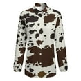 thumbnail image 4 of Cow Print Textures Long Sleeve Blouse Woman Streetwear Casual Shirts Summer Oversize Woman Streetwear Clothing Birthday Present, 4 of 7