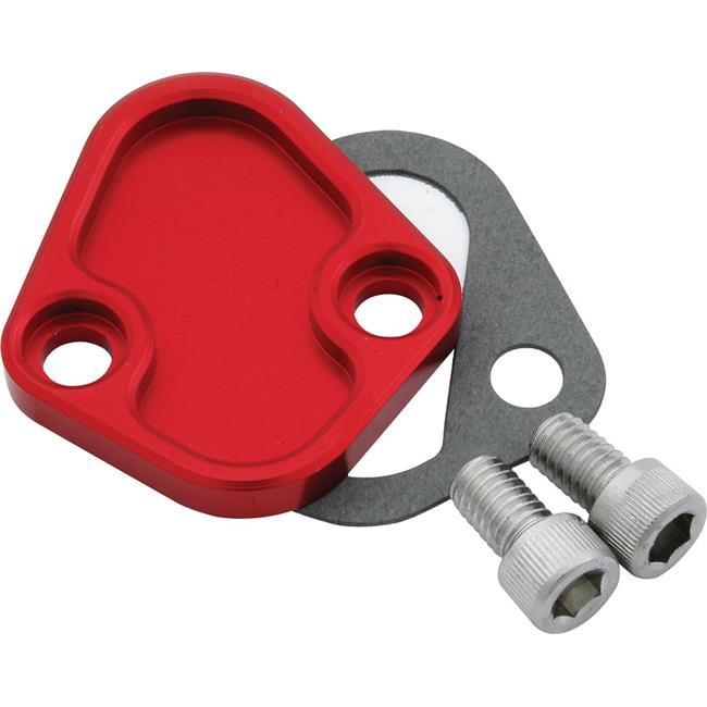 Allstar Performance ALL40305 Red Fuel Pump Block-Off Plate for BB Chevy 