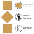 thumbnail image 3 of 25 Pack Self-Adhesive Cork Squares 4 x 4 Inches, 3 of 7