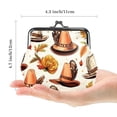 thumbnail image 2 of Thanksgiving Hat Stylish Women's Wallet Coin Purse with 0.7 Microfiber Material and Zinc Alloy Jaws - 4.3x4.7 in / 11x12 cm, 2 of 7