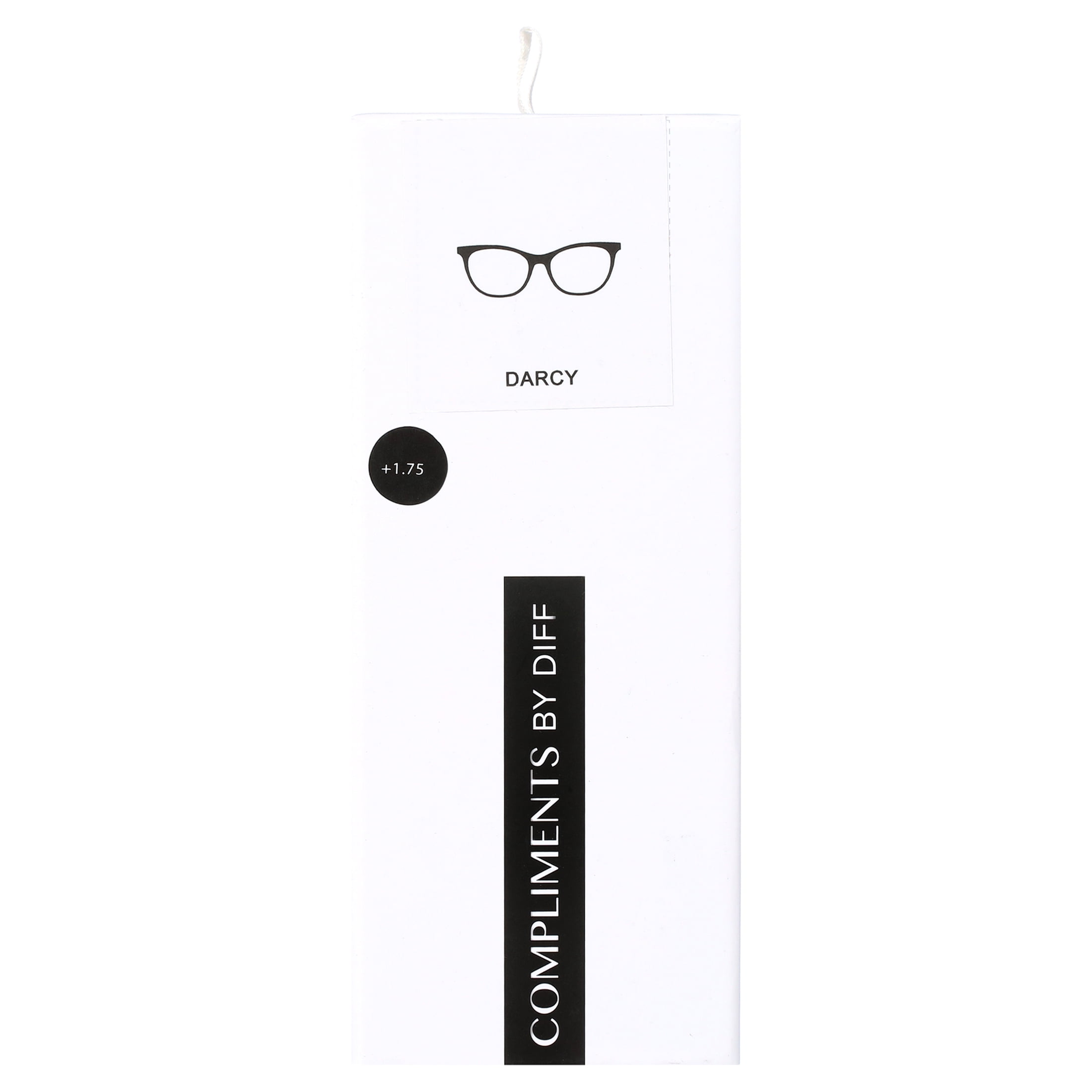 Compliments by DIFF Eyewear Darcy Blue Light Reading Glasses Beige Tortoise +1.75