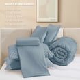 thumbnail image 7 of ANGENIA Queen Size Comforter Sets Grayish Blue - 7 Pieces Bed in a Bag Queen Bedding Comforter Sets, Soft Fluffy Boho Tufted Bed Sets with Comforter, Sheets, Pillowcases & Shams, 7 of 7