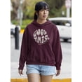 thumbnail image 2 of 70S Retro Good Times Badge Hoodie Women -Image by Shutterstock, Female 5X-Large, 2 of 4