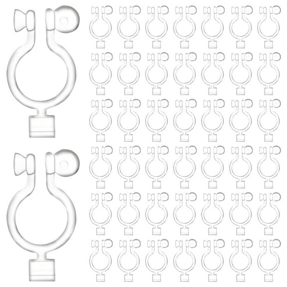 WHAMVOX 50Pcs DIY Clip on Earring Decorative Earring Clip on Earring Material Crafting Transparent Earring Clips