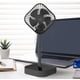 thumbnail image 1 of RKSTN portable fan Portable Pedestal Fan - Foldaway Standing Fan Foldable Desk Fan Wireless Use 1200Mah Rechargeable Battery Control Telescopic 3Speed Quiet Fan For Home Kitc, 1 of 7
