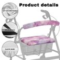 thumbnail image 5 of POLERO Improved Comfort Walker Rollator Seat Back Cover for Outdoors, Durable Dust Proof Rollator Seat Cover Polyester Rollator Walker Seat and Backrest Covers, Pink and Purple Art Design, 5 of 10