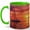 Green, variant on Sailboat Sunset Coffee Mug, Ocean Sailing Golden Horizon Design, 11 oz Ceramic Cup