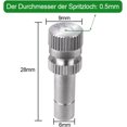 thumbnail image 2 of 10pcs (0.5mm) Brass Low Pressure Misting for Cooling System Nozzles Humidification Sprayer, 2 of 5