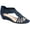 Navy Embellished, variant on Womens Ginifur Rhinestone Casual Wedge Sandals