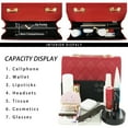 thumbnail image 5 of PORT&LOTUS Small Shoulder Purses for Women with Golden Chain Strap Quilted Designer Handbags for Women Cute Purses for Women Trendy Ladies Handbags Red Womens Crossbody Purse, 5 of 6