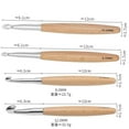 thumbnail image 3 of New Crochet Hook 3-12mm Wooden Stainless Steel Crochet Needles Durable Grip Cushioned Handles Knitting Needles For Braids, 3 of 12