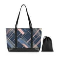 thumbnail image 7 of FORMRS Canvas Laptop Tote Bag for Women with 15.6" Computer Compartments Shoulder Handbag, Black Stripes, 7 of 7