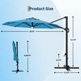 thumbnail image 4 of 10FT Solar Patio Umbrella with LED Lights, 360° Rotation Offset Cantilever Umbrella with Adjustable Tilt., 4 of 6