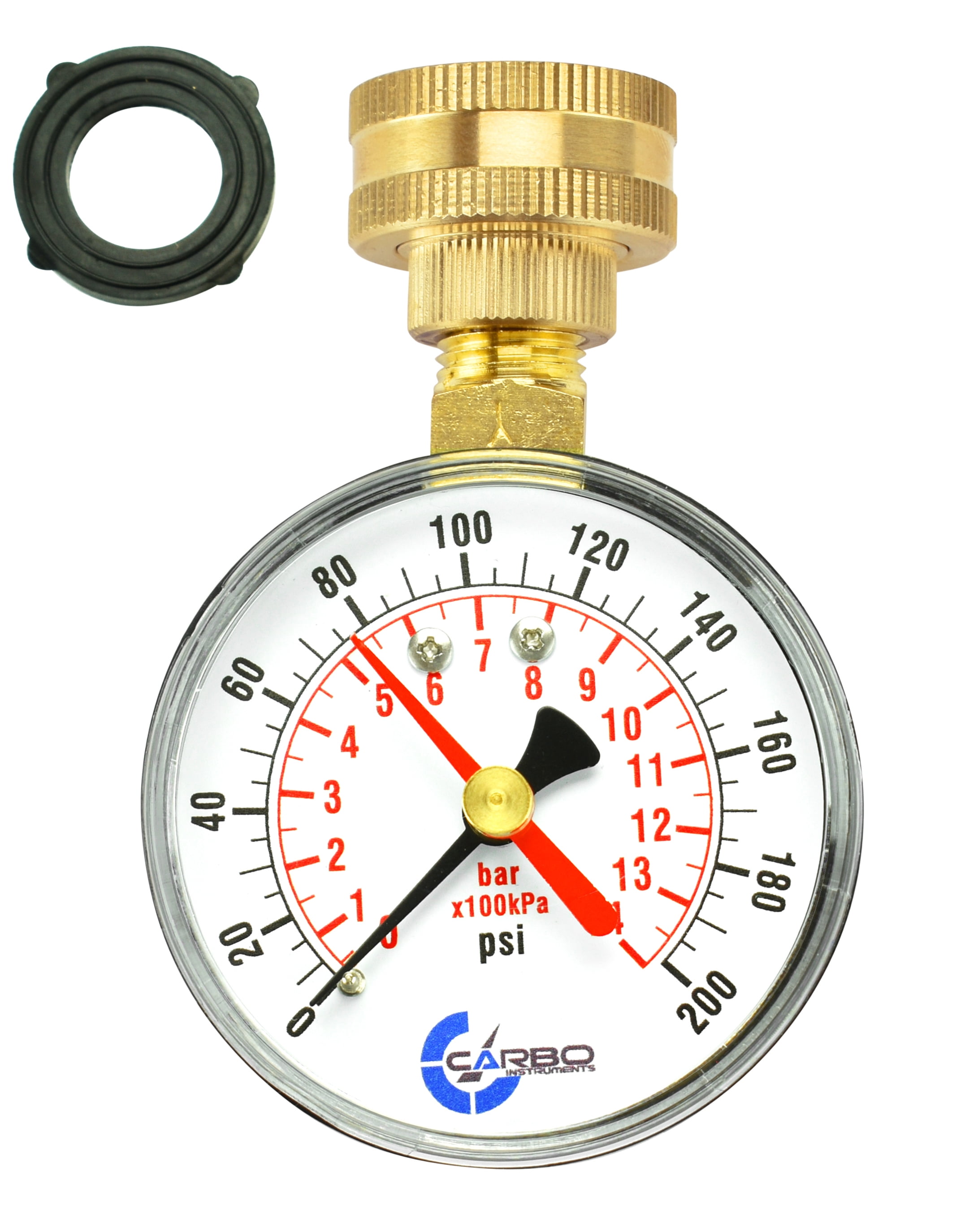 200 PSI Wal-Rich Water Test Gauge 3/4" FGHT Lot of 1 #1721002 