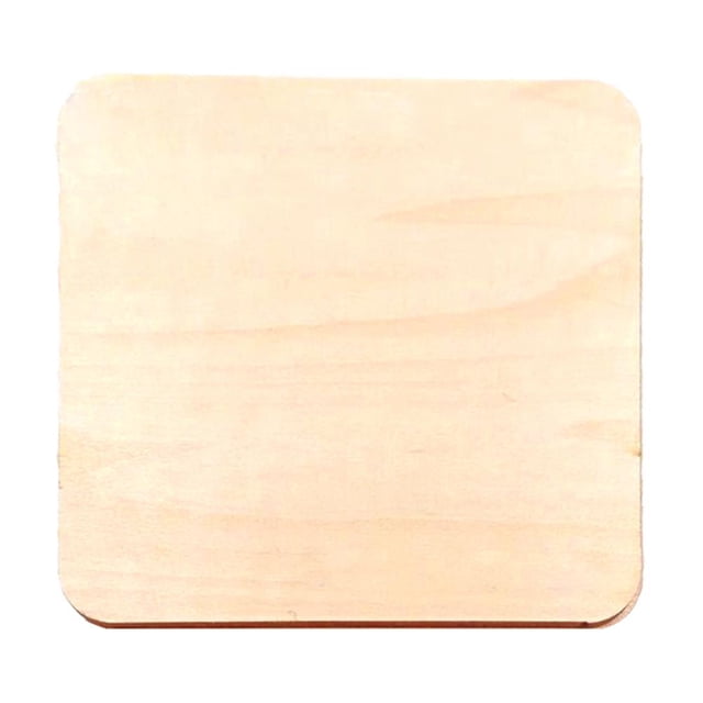 Piezas cuadradas de madera en blanco para manualidades universales, pintura de colección de recortes, modelo de construcción para suministros para el hogar, piezas de accesorios