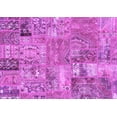 thumbnail image 1 of Ahgly Company Indoor Rectangle Patchwork Purple Transitional Area Rugs, 2' x 4', 1 of 4