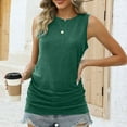 thumbnail image 5 of ibiyuan Workout Tops for Women Racerback Sleeveless Summer Athletic Tank Tops Open Back T-Shirt Tops for Athletic Running Tennis Yoga Loose Fit Racerback Breathable Tee,Green, 5 of 9