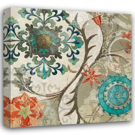 Carol Robinson 20x20 Gallery Wrapped Canvas Wall Art Titled - Royal Tapestry II