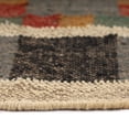 thumbnail image 6 of Kilim Wool Jute Rug – Handwoven Southwestern Area Rug with Tribal Geometric Pattern & Fringe 5 X 8   FEET, 6 of 7