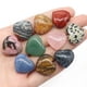 thumbnail image 3 of Estatua de corazón de piedra Natural para decoración de habitación, piedras preciosas de cuarzo rosa, amatista, Mineral, Yoga, cristales curativos, adorno de piedra, 2 uds., 3 of 4