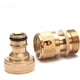 thumbnail image 4 of 2 piezas de accesorios de latón para manguera de jardín, adaptadores de conector rápido de 3/4 de pulgada, enchufes y conectores, accesorios de manguera para pistolas de lavado de automóviles y, 4 of 8