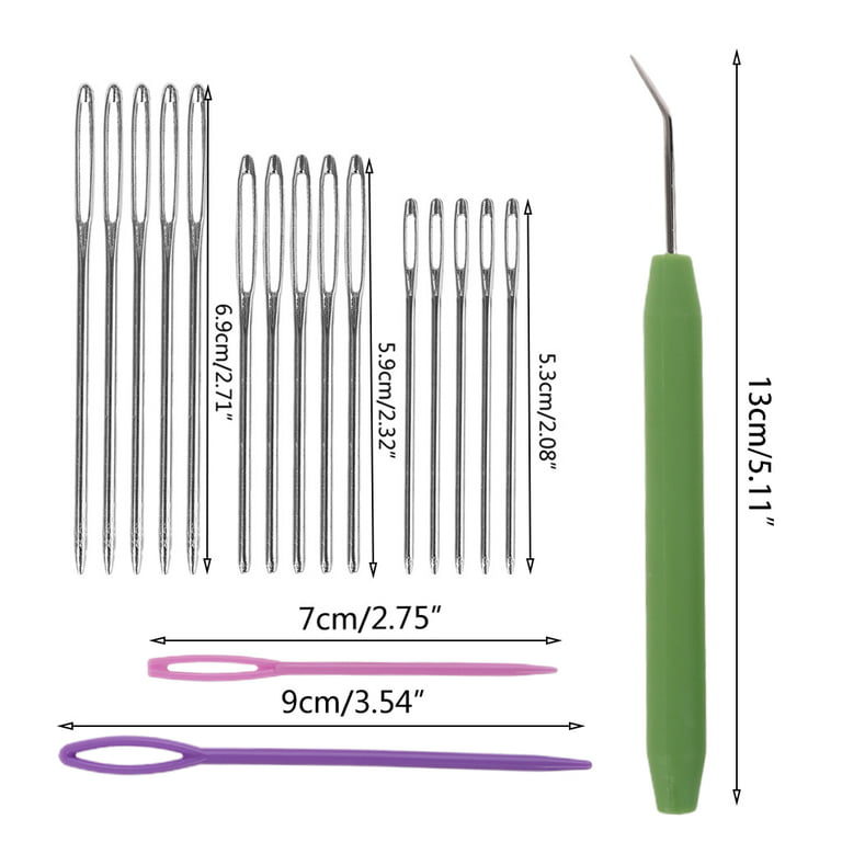TureClos 9PCS Sewing Needles Large Eye Hand Blunt Needle Embroidery Darning  Tapestry Yarn Needles 