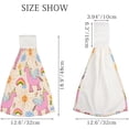 thumbnail image 3 of 1 Pcs Hanging Towels, Dish Towels Unicorn Sun Cloud and Rainbow Absorbent Hand Towels with Hanging Loop Washcloth for Bathroom Kitchen, 3 of 7
