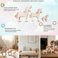 thumbnail image 3 of Unicorn Statue,  Animal Decor, Wooden Unicorn  family Gift for Women, Boho Decor for Living Room, Shelf, Office, 3 of 6