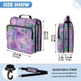 thumbnail image 3 of Zipper Binder with Shoulder Strap 2 inch 3 Ring Waterproof File Folder Organizer Bag 500 Sheet Beautiful Detailed Pattern, 3 of 8