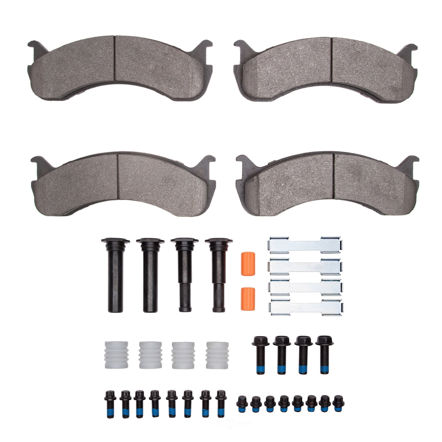 Dynamic Friction Company 1551-0786-11 DFC 5000 Advanced Brake Pads - Semi Metallic and Hardware Kit