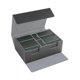 thumbnail image 1 of Estuche para barajas de cartas coleccionables con tapa, protección multifunción para cartas deportivas. Interior gris y verde., 1 of 9