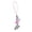 Pink, variant on Lovely Phone Charm Pendant Keychain for Bag Cellphone Jellyfish Phone Lanyard