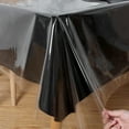 thumbnail image 1 of LAICAIW Clear Plastic Tablecloth 54 x 144 Inch, 100% Waterproof Oil-Proof Vinyl PVC Table Protector for Indoor and Outdoor Use, Clear, Rectangle, Wipeable, PVC, Tablecloth, 1 of 7