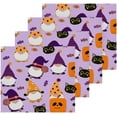 thumbnail image 2 of SKYSONIC Halloween Gnome Cotton Washcloths Set of 4, Highly Absorbent Soft Fingertip Towel for Bathroom, Gym, Hotel and Spa, 12 x 12 Inch, 2 of 7