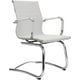 thumbnail image 1 of Silla Oficina Semi Ejecutiva Visitante Sala Espera Trineo Piel PU Blanca Rep Eames Aluminium Grupo Microtec Secretarial Minimalista Moderna Visita Fija (Blanco) Grupo Microtec Eames Aluminium, 1 of 4