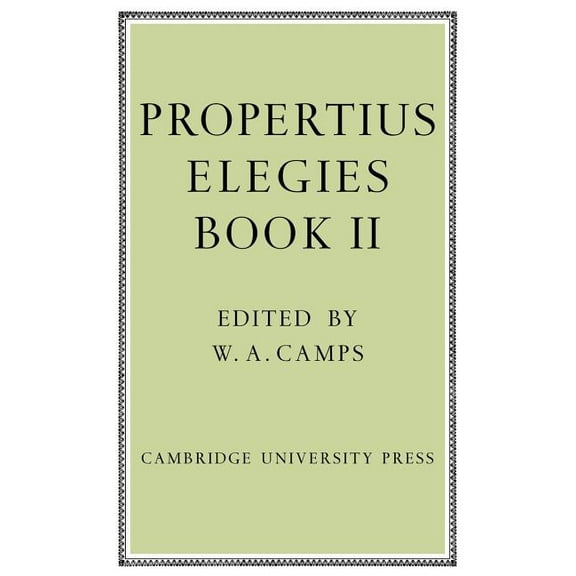 Propertius: Elegies: Book II, (Paperback)