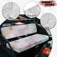 thumbnail image 6 of FKELYI Marble Pink Gold Print Anti-Dust Mule Bench Seat Cover Backrest Cover UTV ATV Accessories Breathable Powersports Seats Covers Washable UTV Interior Decor, 6 of 7