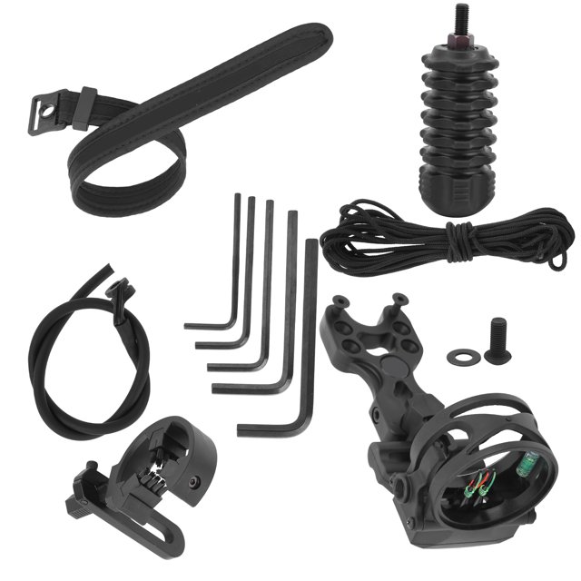 Archery Accessories Set, Multifunctional 3 Pin Bow Sight Bow Rubber Damper Complete For Recurve Bows