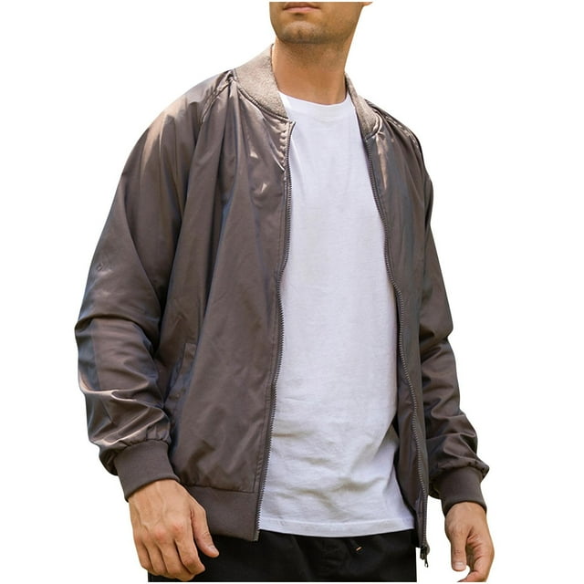 WRKEKC Performance Outdoor Sport Jacket Men's Windproof Lightweight with Secure Zippered Pockets for Climbing Running Hiking and All-Weather Training Purple S