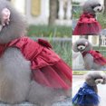 thumbnail image 1 of Flmtop Jupe Tutu avec Nœud Papillon pour Chien, Costume de Princesse Rouge Foncé, 1 of 6