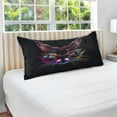 thumbnail image 4 of Colorful Cat Head Plush Pillow Cases Queen Size Ultra Soft Warm Pillowcases with Zipper 20"x30", 4 of 9