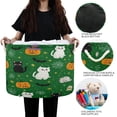 thumbnail image 6 of Collapsible 20" Round Storage Basket with Handles Laundry Hamper Open Storage Bins Green Background with Cats, 6 of 6