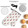 thumbnail image 3 of Daiia Different Mushrooms Pattern Oven Mitts and Pot Holders 4 pcs Set,High Heat Resistant 500 Degree Extra Thicken Long Kitchen Cotton Oven Glove, 3 of 6