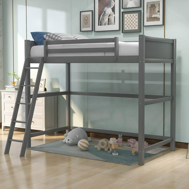 Twin Size Loft Bed With Ladder And, Young Pioneer Loft Bed