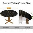 thumbnail image 2 of Golden Black Marble Round Table Cloth Cover Contrasting Classic Realistic Texture Tablecloth for Indoor Outdoor Picnic Party Fit for 40"-44" Round Tables, 2 of 4
