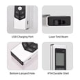 thumbnail image 4 of Telémetros Mini pantalla de medición de distancia láser de 197 pies M / In / Ft volumen / área / Pitágoras Medida de distancia láser con luz LED Medida de cinta láser Digital recargable USB Eccomum Telémetros, 4 of 7